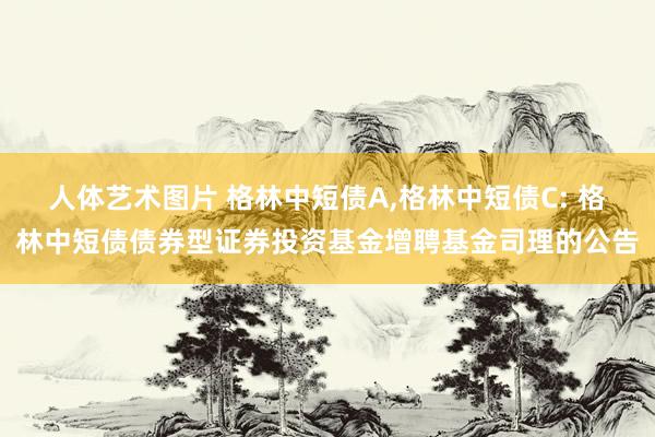 人体艺术图片 格林中短债A,格林中短债C: 格林中短债债券型证券投资基金增聘基金司理的公告