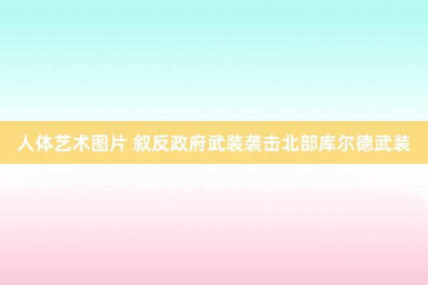 人体艺术图片 叙反政府武装袭击北部库尔德武装