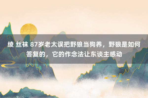 绫 丝袜 87岁老太误把野狼当狗养，野狼是如何答复的，它的作念法让东谈主感动