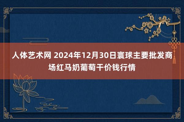 人体艺术网 2024年12月30日寰球主要批发商场红马奶葡萄干价钱行情
