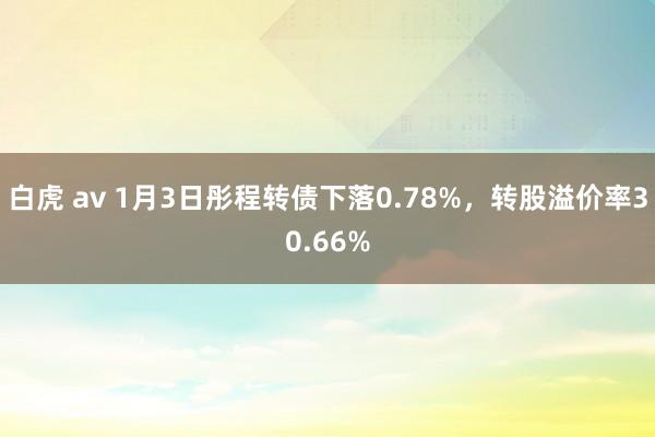 白虎 av 1月3日彤程转债下落0.78%，转股溢价率30.66%