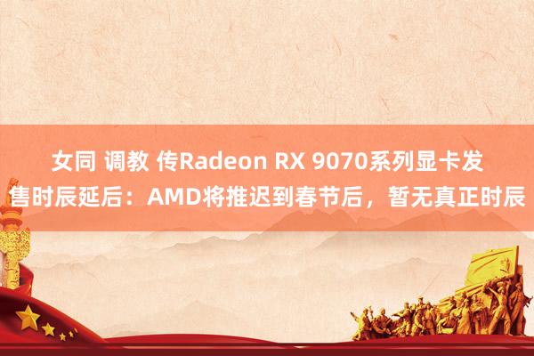 女同 调教 传Radeon RX 9070系列显卡发售时辰延后：AMD将推迟到春节后，暂无真正时辰
