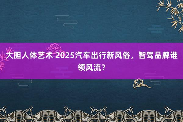 大胆人体艺术 2025汽车出行新风俗，智驾品牌谁领风流？
