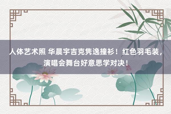 人体艺术照 华晨宇吉克隽逸撞衫！红色羽毛装，演唱会舞台好意思学对决！