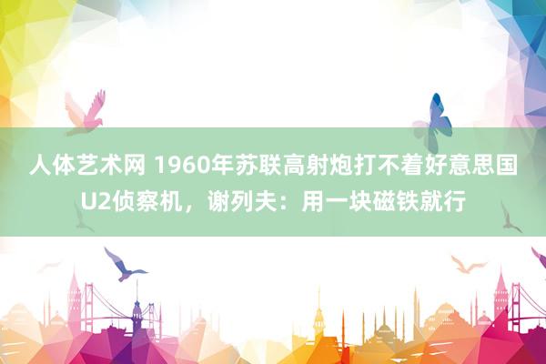 人体艺术网 1960年苏联高射炮打不着好意思国U2侦察机，谢列夫：用一块磁铁就行