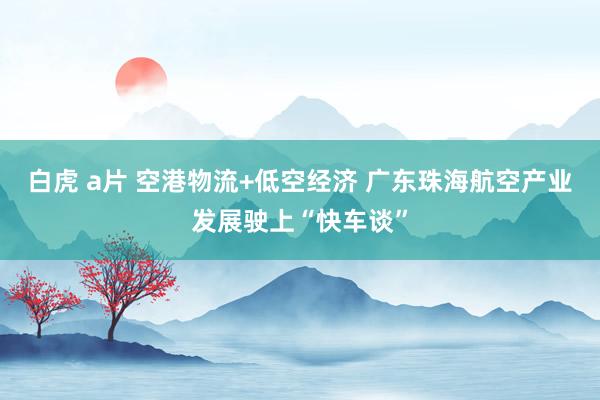 白虎 a片 空港物流+低空经济 广东珠海航空产业发展驶上“快车谈”