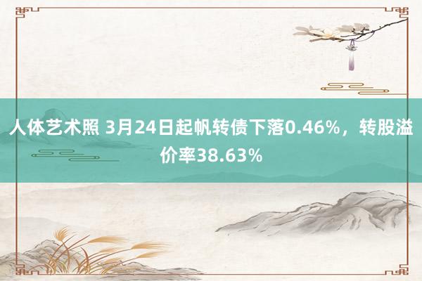 人体艺术照 3月24日起帆转债下落0.46%，转股溢价率38.63%