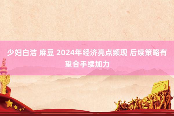 少妇白洁 麻豆 2024年经济亮点频现 后续策略有望合手续加力