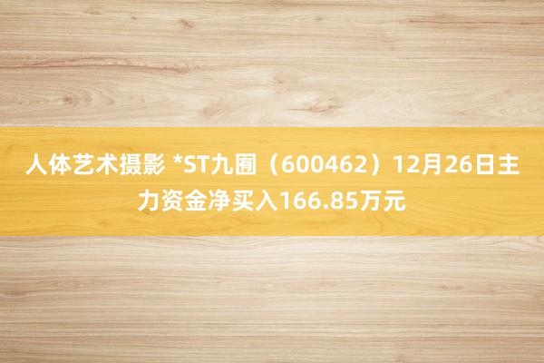 人体艺术摄影 *ST九囿（600462）12月26日主力资金净买入166.85万元