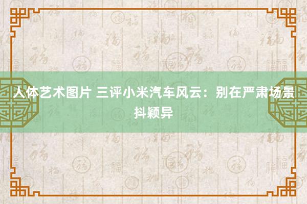 人体艺术图片 三评小米汽车风云：别在严肃场景抖颖异