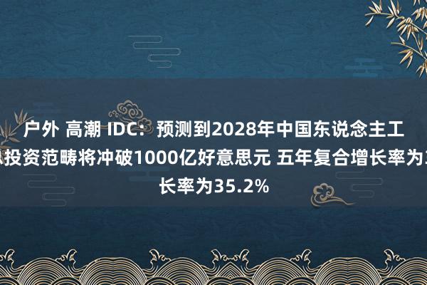 户外 高潮 IDC：预测到2028年中国东说念主工智能总投资范畴将冲破1000亿好意思元 五年复合增长率为35.2%