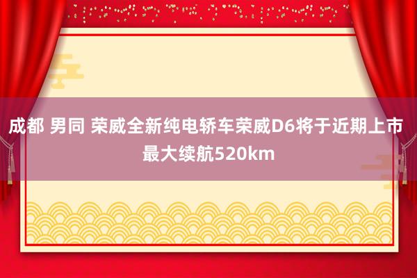 成都 男同 荣威全新纯电轿车荣威D6将于近期上市 最大续航520km