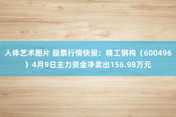 人体艺术图片 股票行情快报：精工钢构（600496）4月9日主力资金净卖出156.98万元
