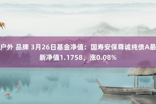 户外 品牌 3月26日基金净值：国寿安保尊诚纯债A最新净值1.1758，涨0.08%
