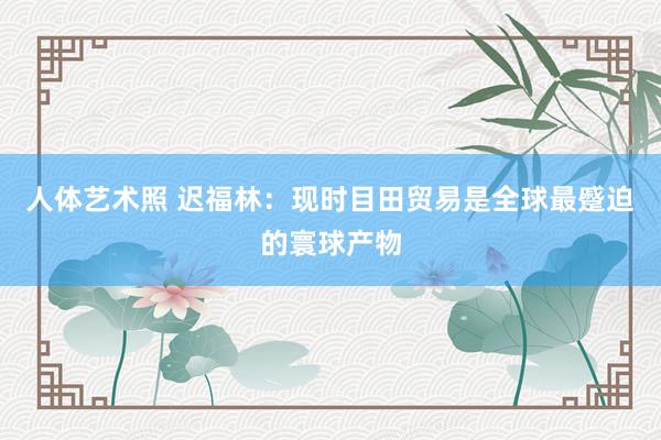 人体艺术照 迟福林：现时目田贸易是全球最蹙迫的寰球产物