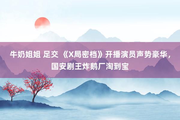 牛奶姐姐 足交 《X局密档》开播演员声势豪华，国安剧王炸鹅厂淘到宝