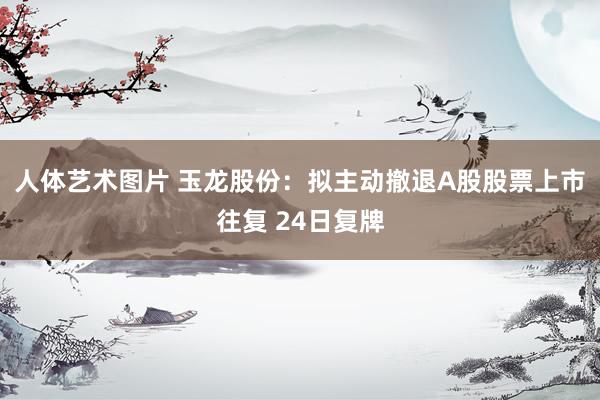 人体艺术图片 玉龙股份：拟主动撤退A股股票上市往复 24日复牌