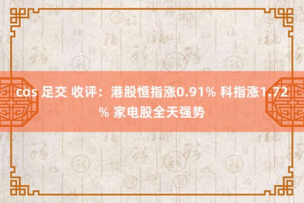 cos 足交 收评：港股恒指涨0.91% 科指涨1.72% 家电股全天强势