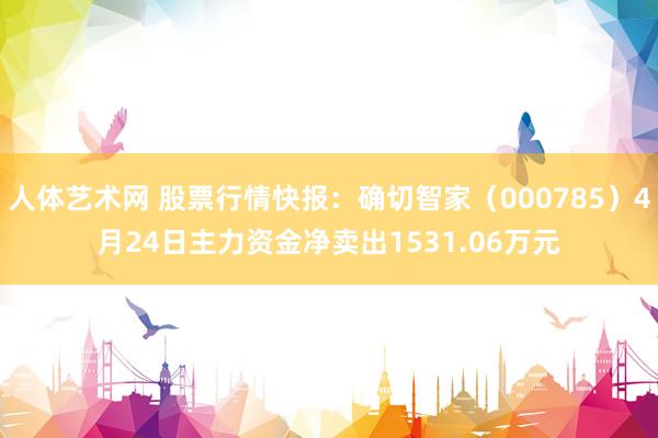 人体艺术网 股票行情快报：确切智家（000785）4月24日主力资金净卖出1531.06万元